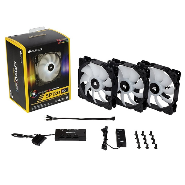 CORSAIR - FAN SP120 RGB LED HIGH PERFORMANCE 120mm PWM WITH CONTROLLER (CO-9050061-WW)