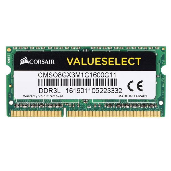 CORSAIR MEMORIA VALUE SELECT 8GB DDR3L 1.35V SODIMM 1600 MHZ (CMSO8GX3M1C1600C11)