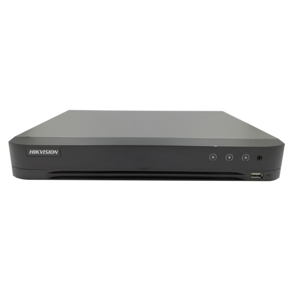 HIKVISION - TURBO HD DVR 8 CANALES VIDEO 4 ENTRADAS DE AUDIO 12VDC 315X242X45MM (IDS-7208HUHI-M1SSTD)