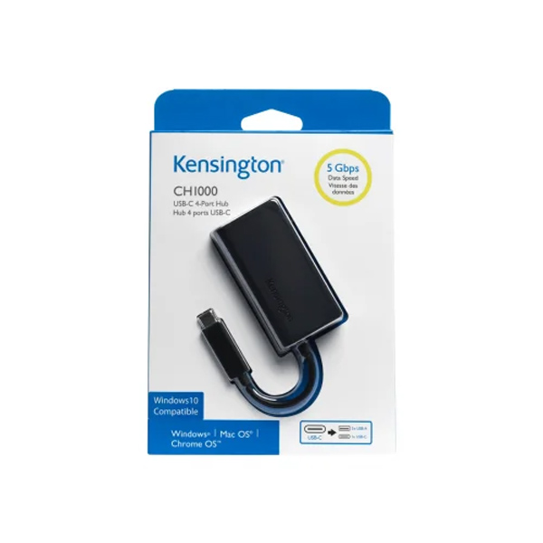 KENSINGTON - HUB + ADAPTADOR CH1000 USB-C A USB-A (27173-K33995WW)
