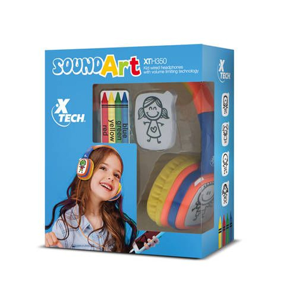 XTECH - AUDIFONO PARA NIÃ‘OS C/CABLE LIMITE DE VOL COLOR NARANJ (XTH-350OR)