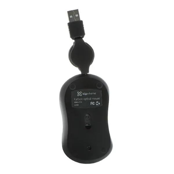 KLIP XTREME - MOUSE RETRACTIL USB-SENSOR OPTICO 1600 DPI AMBIDIESTRO (KMO-113)