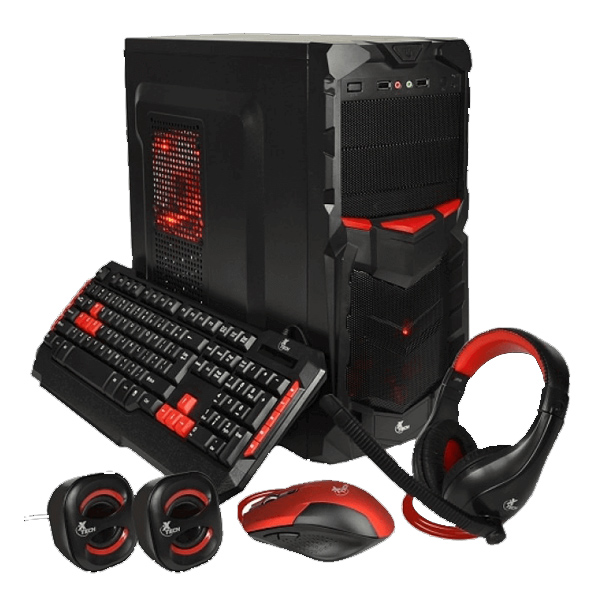  XTECH - KIT GABINETE GAMER XTECH NEG800W INCLUYE TECLADO / MOUSE / AUDIFONOS / PARLANTES (XT-GMR-S) 