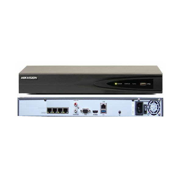 HIKVISION - NVR 4Ch POE (DS-7604NI-E1/4P)