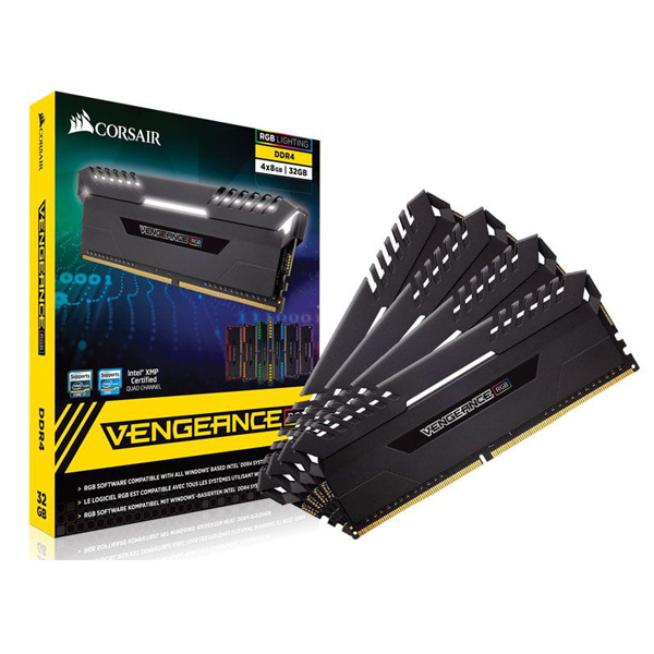 CORSAIR - VENGEANCE RGB DDR4 32GB(4x8GB) 3000Mhz DIMM (CMR32GX4M4C3000C15)