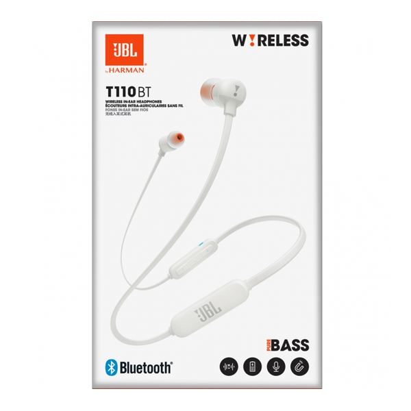 JBL - AUDIFONOS IN-EAR BLUETOOTH JBL TUNE 110BT BLANCO (JBLT110BTWHTAM)