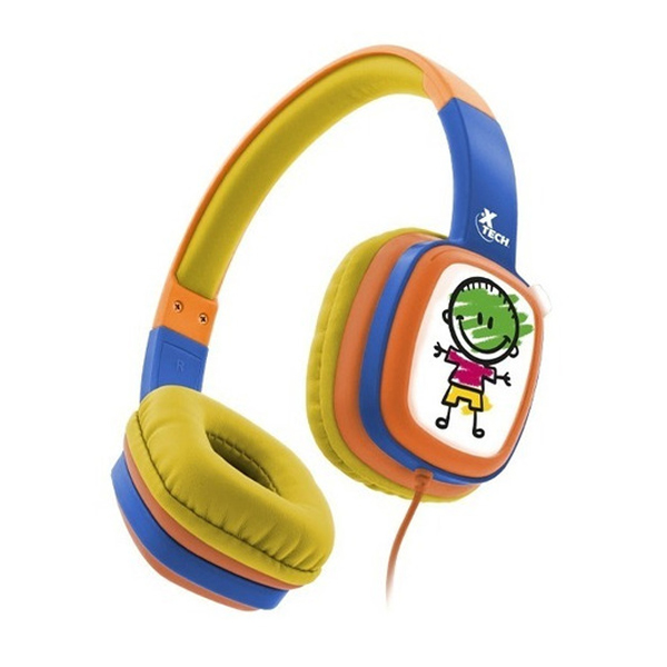 XTECH - AUDIFONO PARA NIÃ‘OS C/CABLE LIMITE DE VOL COLOR NARANJ (XTH-350OR)