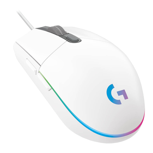 LOGITECH - MOUSE GAMING G203 BLANCO 6 BOTONES PROGRAMABLES (910-005794)