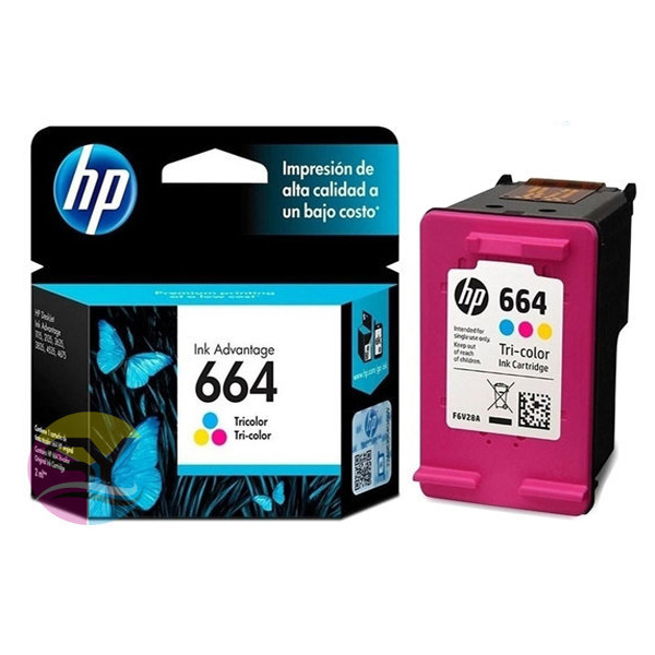 HP - TINTA 664 TRICOLOR CARTRIDGE (F6V28AL)