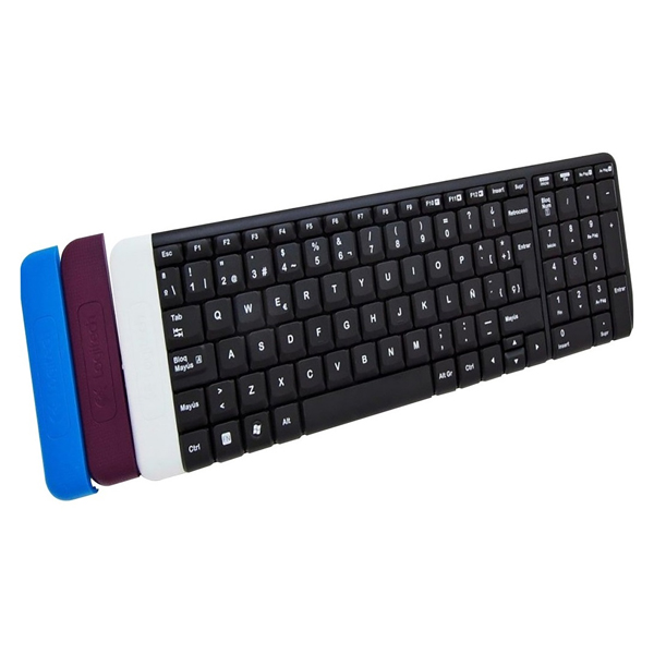 Teclado LOG K230 Inal Pila Compacto 3 Tapas de Color Win