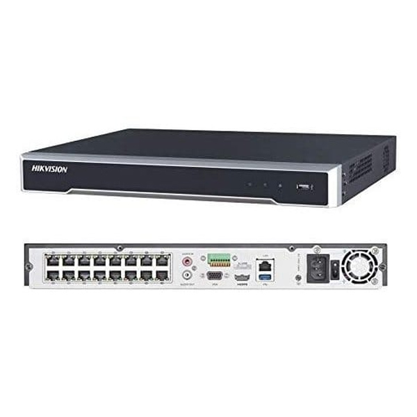 HIKVISION - NVR 16CH POE 300M 160MBPS H265+ / H265 / H264 2HDD NO INCL. (DS-7616NI-K2/ 16P)