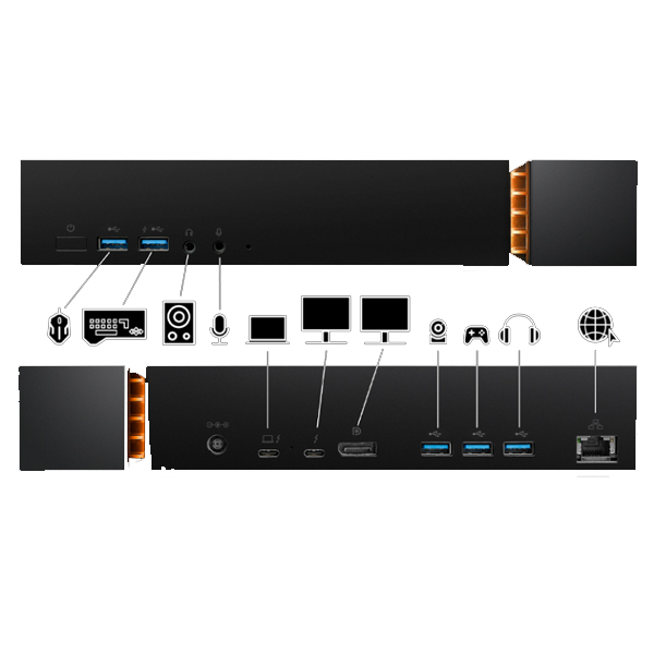 SEAGATE - 4TB GAMING DOCK THUNDERBOLT 3 / DP / USB 3.1 / RJ45 / 3.5MM RGB (STJF4000400)