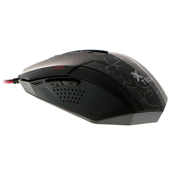 XTECH - MOUSE GAMING 2500DPI 6 BOTONES NEGRO / ROJO (XTM-510)