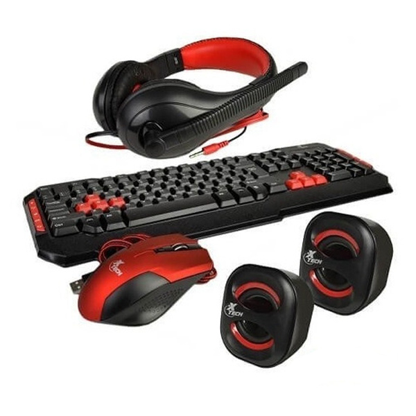  XTECH - KIT GABINETE GAMER XTECH NEG800W INCLUYE TECLADO / MOUSE / AUDIFONOS / PARLANTES (XT-GMR-S) 