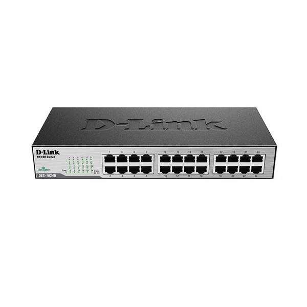 D-LINK - SWITCH 24 PORT DES-1024D 10/100 MBPS NO ADMINISTRABLE (DES-1024D)