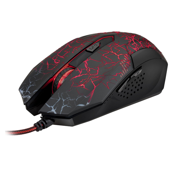 XTECH - MOUSE GAMING 2500DPI 6 BOTONES NEGRO / ROJO (XTM-510)