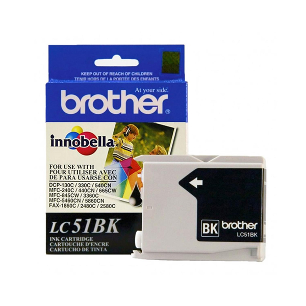 BROTHER - TINTA BROTHER TANQUE LC51BK NEGRO (LC51BK)