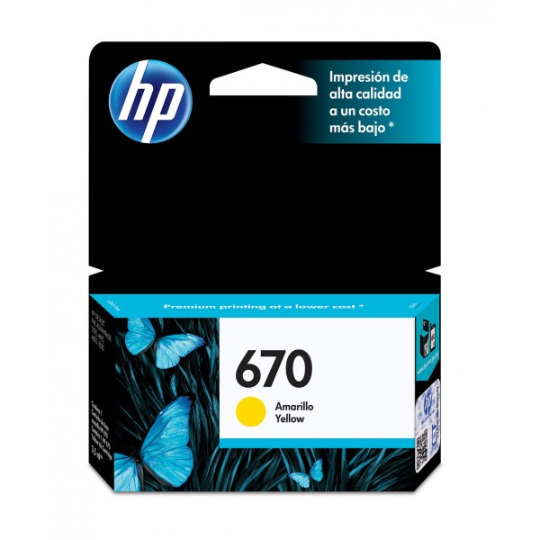 HP - TINTA HP 670 CZ116AL YELLOW (CZ116AL)