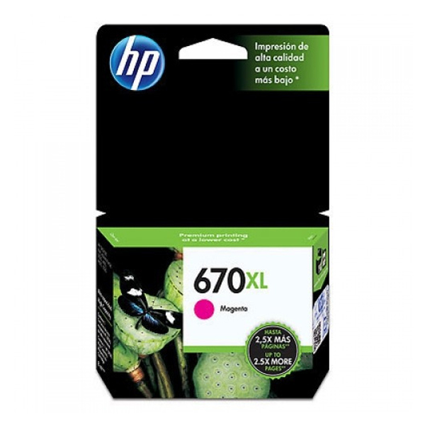 HP - TINTA MAGENTA 670XL INK CARTRIDGE (CZ119AL)