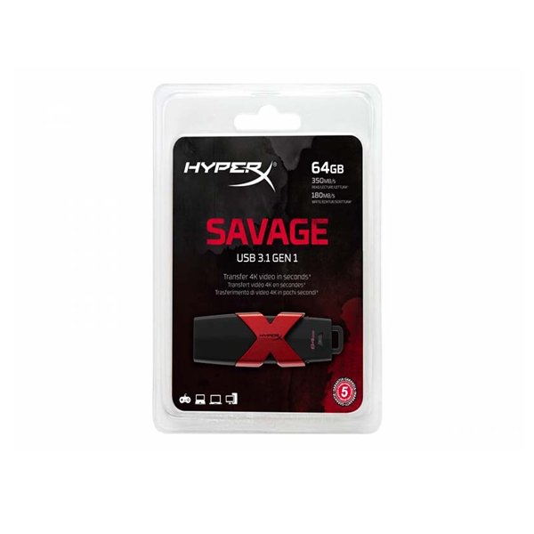 KINGSTON - HX SAVAGE USB 64GB 3.1 (HXS3/64GB)