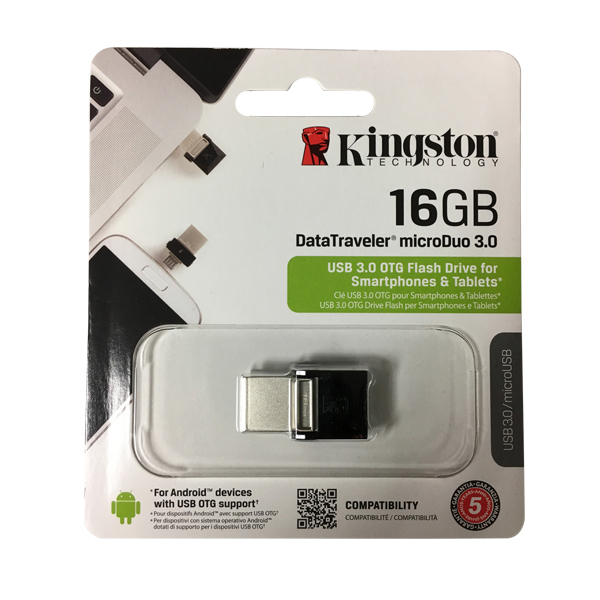 KINGSTON - PENDRIVE DATATRAVELER DT MICRODUO USB 3.0 16 GB (DTDUO3/16GB)
