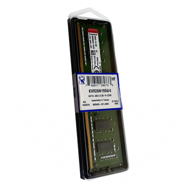 KINGSTON VALUERAM - 4GB 2666MHZ DDR4 DIMM MEMORIA RAM (KVR26N19S6/4)