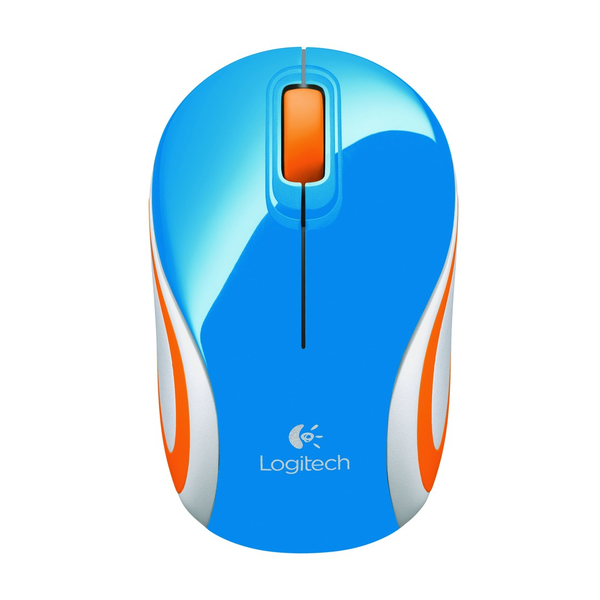 Mouse LOG M187 Mini Azul Inal Pila Optico 3 Botones Win/Mac