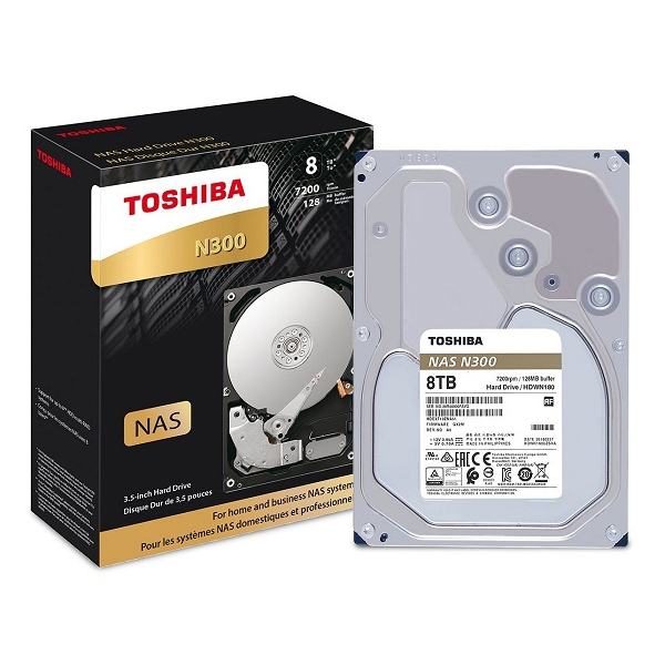 TOSHIBA - NAS HDD 3,5 8TB N300 7200RPM 128MB SATA 3 BOX (HDWN180XZSTA)