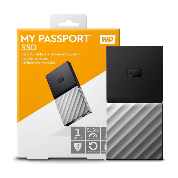 WESTERN DIGITAL - MY PASSPORT 1TB SSD EXTERNAL USB 3.1 GEN 2 (WDBKVX0010PSL-WESN)