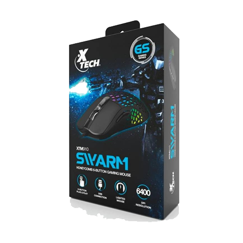 XTECH - SWARM HONECOMB WIRED GAMING MOUSE 6200DPI  XTM-910 (XTM-910)